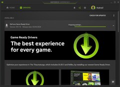 Nvidia GeForce Game Ready Driver 551.76 przygotowuje pakiet do instalacji przez GeForce Experience (Źródło: własne)