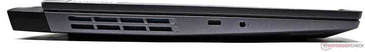 Po lewej: USB 3.2 Gen2 Type-C z wyjściem DisplayPort 1.4 i zasilaniem 140 W, gniazdo audio combo 3,5 mm