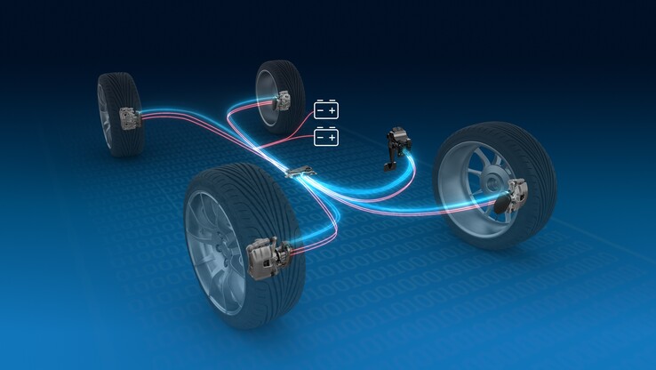 System brake-by-wire firmy ZF wykorzystuje sygnały elektryczne i silniki do uruchamiania klocków hamulcowych. (Źródło zdjęcia: ZF)