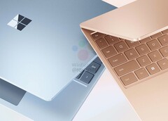 Surface Laptop Go 3 w dwóch z czterech kolorów premierowych. (Źródło zdjęcia: @rquandt &amp;amp; WinFuture)