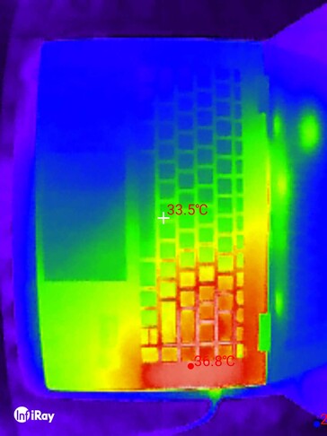 Obraz termowizyjny laptopa