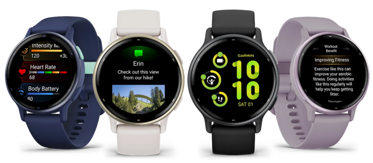 Smartwatch Garmin Vivoactive 5 GPS jest dostępny w czterech wersjach kolorystycznych. (Źródło zdjęcia: Garmin)