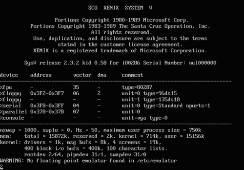 Microsoft uruchomił Xenix, którego celem było stworzenie uniksopodobnego systemu operacyjnego dla mikrokomputerów (Źródło: Microsoft)