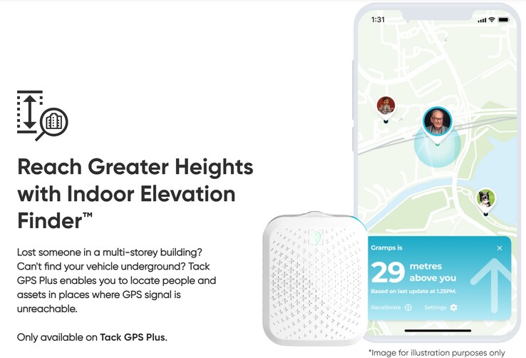 Nowy Tack GPS Plus dodaje funkcję Indoor Elevation Finder, aby szybciej zlokalizować zagubione osoby w wielopiętrowych budynkach. (Źródło: Tack One)