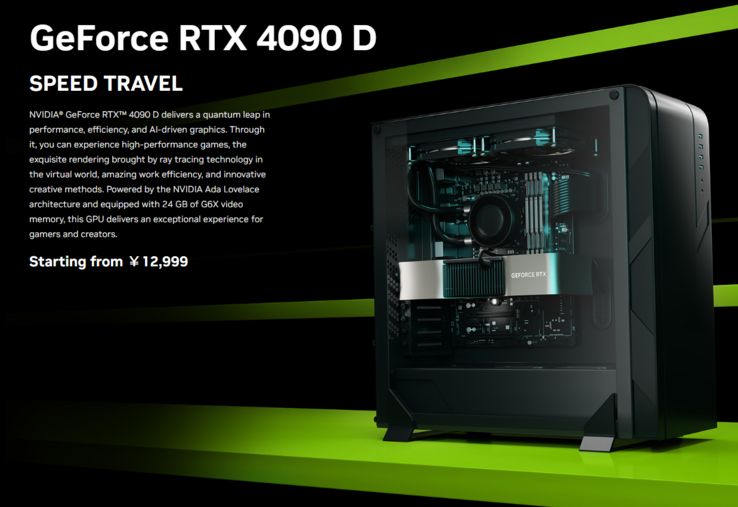 NVIDIA RTX 4090D trafi do sprzedaży w tym miesiącu w Chinach. (Źródło: NVIDIA)