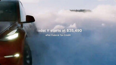 Nowa reklama Modelu Y zachwala zimowy spadek cen (zdjęcie: Tesla/X)