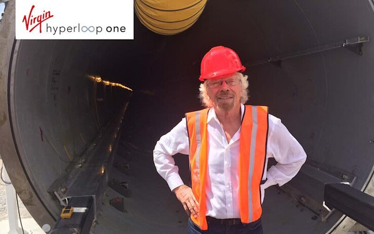 Sir Richard Branson zainwestował w Hyperloop One. Źródło zdjęcia: Virgin Hyperloop