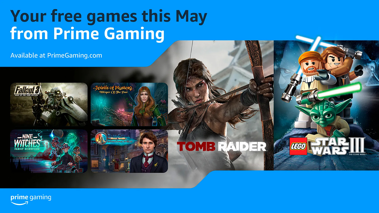 Amazon ujawnia nowe darmowe gry na maj 2024: Tomb Raider GOTY, Fallout 3 GOTY i nie tylko