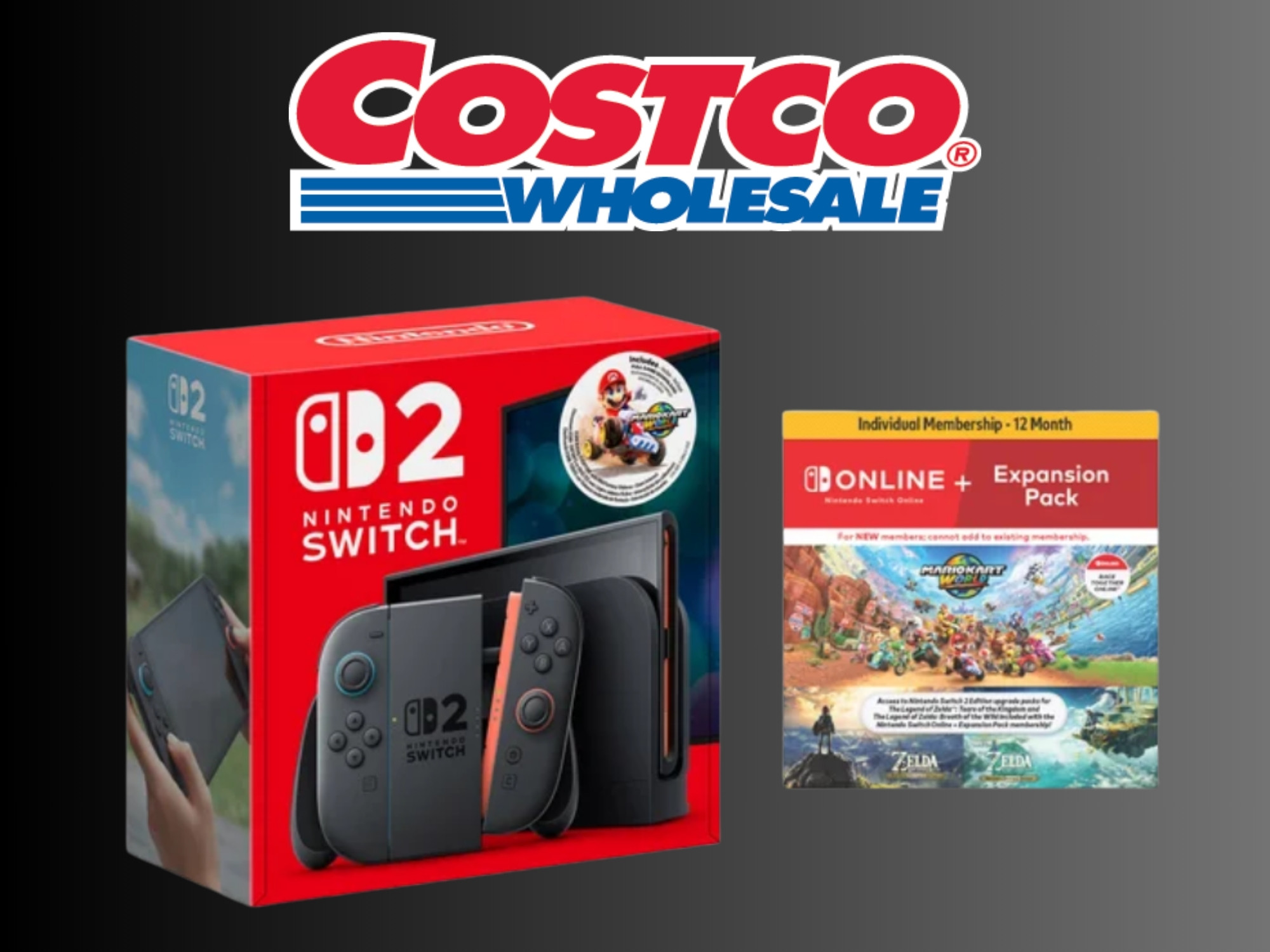 W kuszącej cenie Switch 2, Costco będzie sprzedawać pakiet Mario Kart World i Nintendo Switch Online