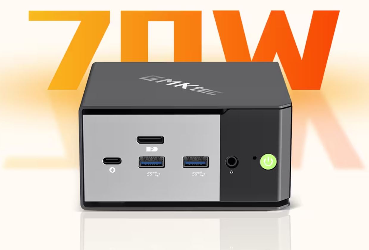 GMK ujawnia konfigurację 70 W dla mini PC EVO X1 z