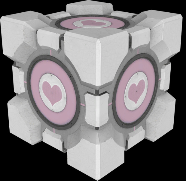 Ważona kostka towarzysza z serii Portal. (Źródło obrazu: Portal Wiki)