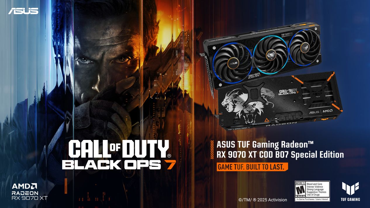 ASUS i AMD wypuszczają edycję Call of Duty Black Ops 7 karty graficznej TUF Gaming Radeon RX 9070 XT