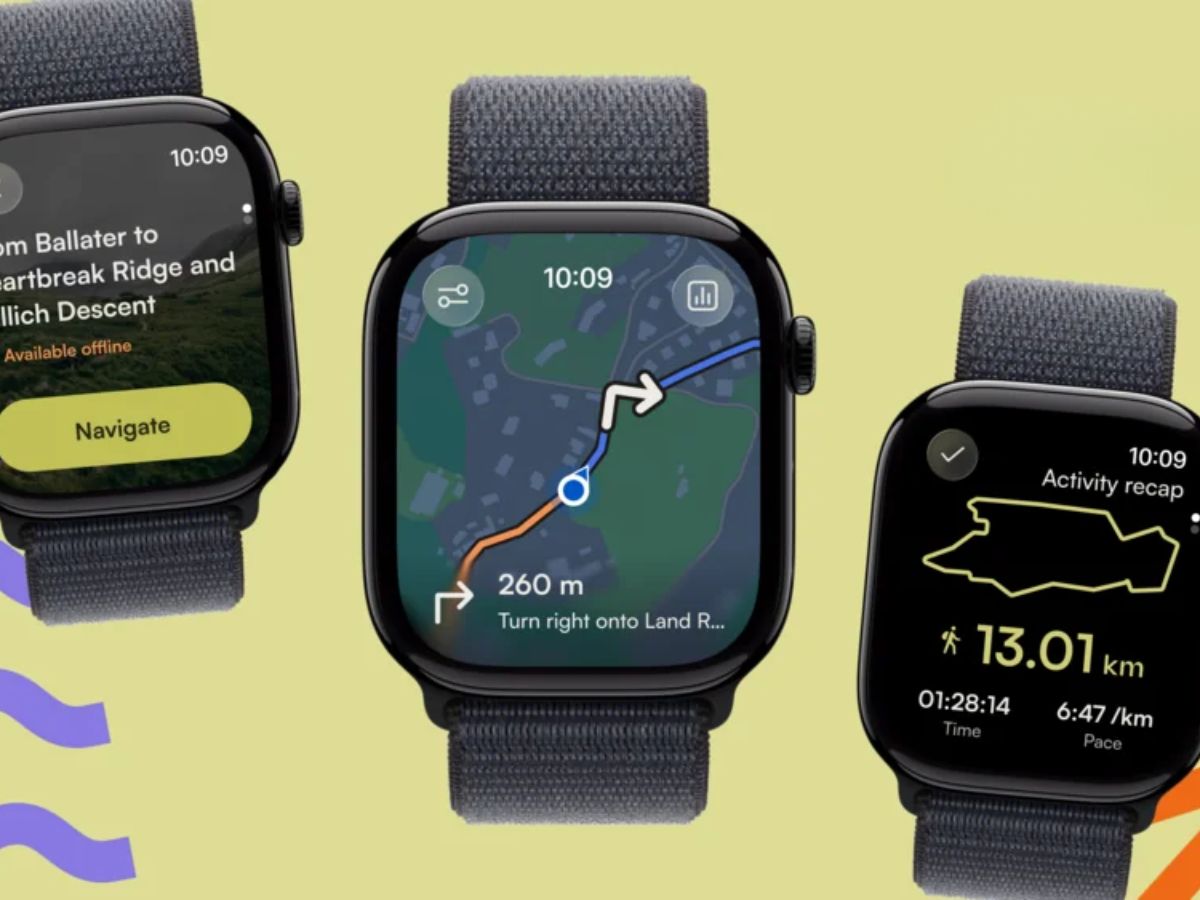 Dwie aktualizacje aplikacji Apple Watch wprowadzają nowe funkcje tras i map offline dla użytkowników