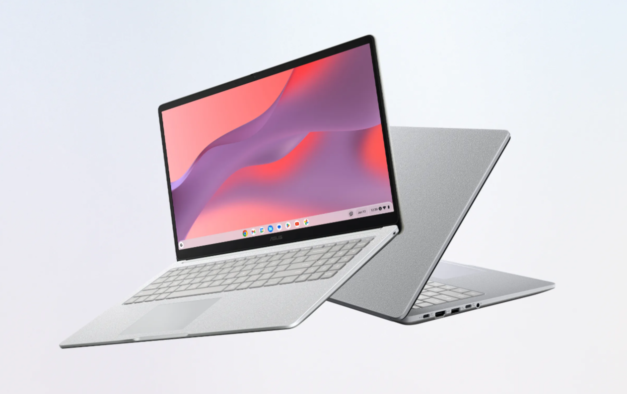 Firma Asus wprowadza na rynek zestaw Chromebook CX15 wraz z oprogramowaniem Google AI Pro i 5 TB przestrzeni dyskowej w chmurze