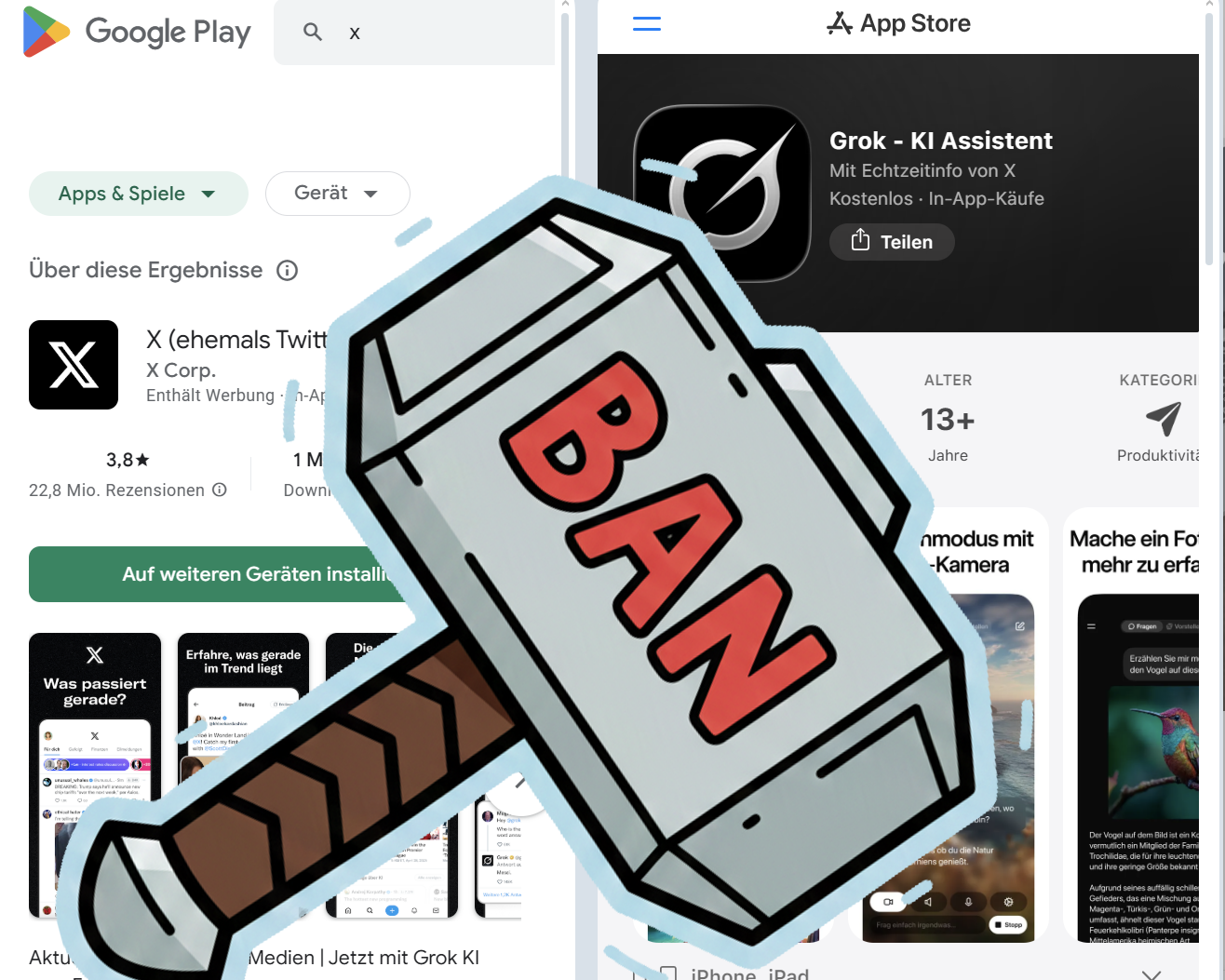 Amerykańscy senatorowie wzywają do usunięcia X i Grok z Apple Store i Google Play Store