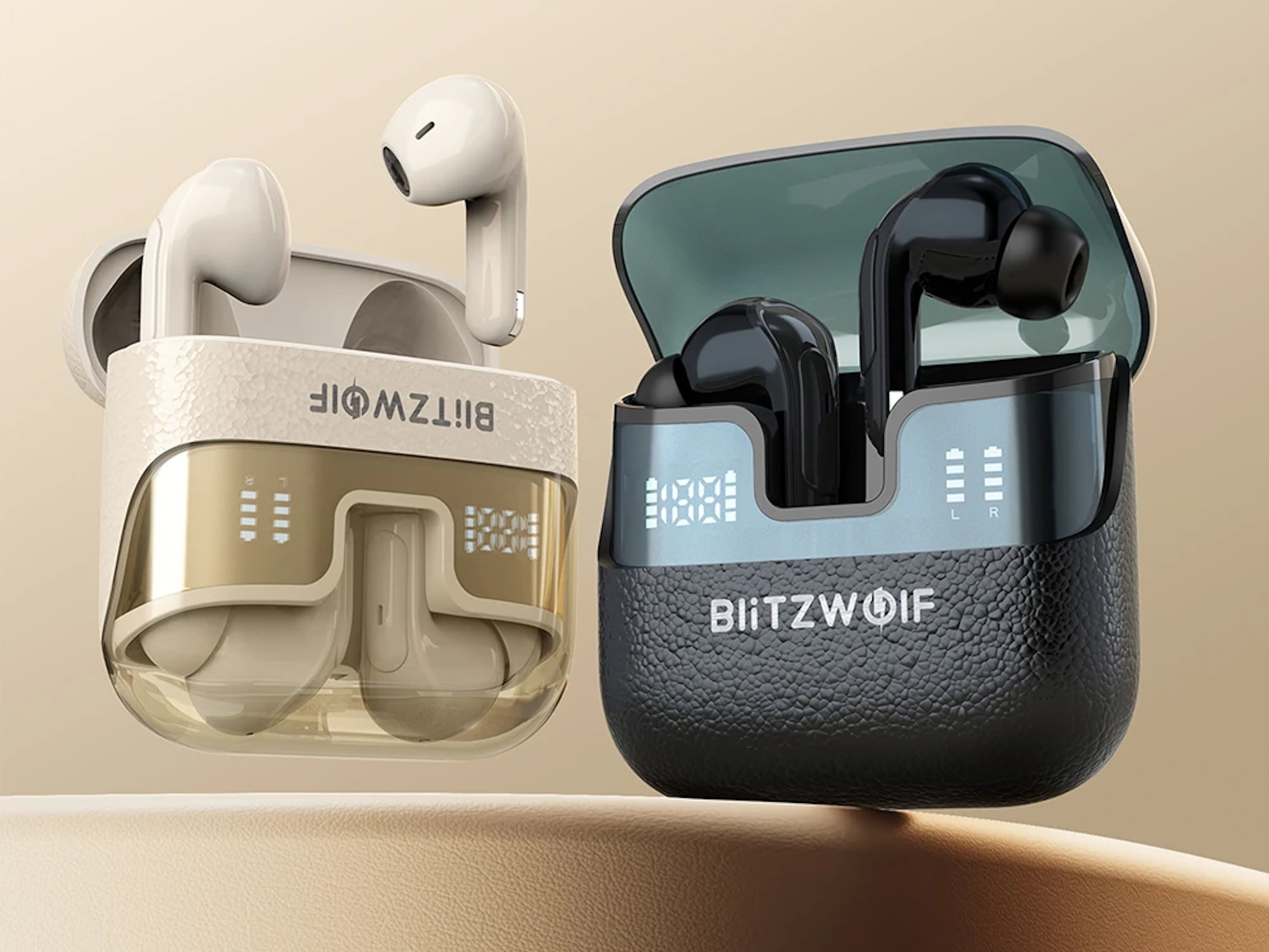 BlitzWolf BW-FYE17: Cztery bezprzewodowe słuchawki douszne w jednym etui ładującym za 26 USD