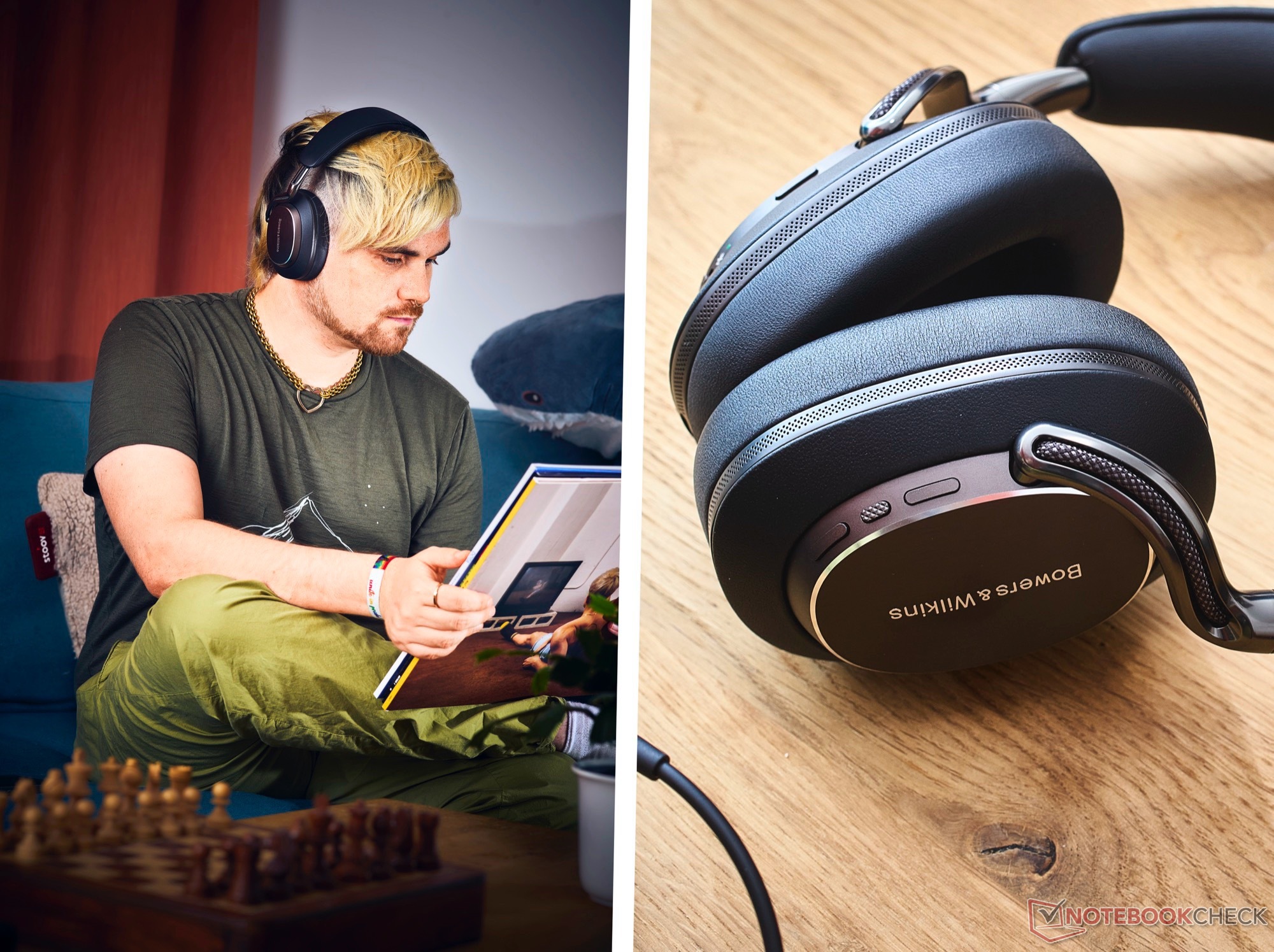 Bowers & Wilkins Px8 S2 poprawiają konstrukcję swojego poprzednika tylko w szczegółach. (Źródło obrazu: Notebookcheck)