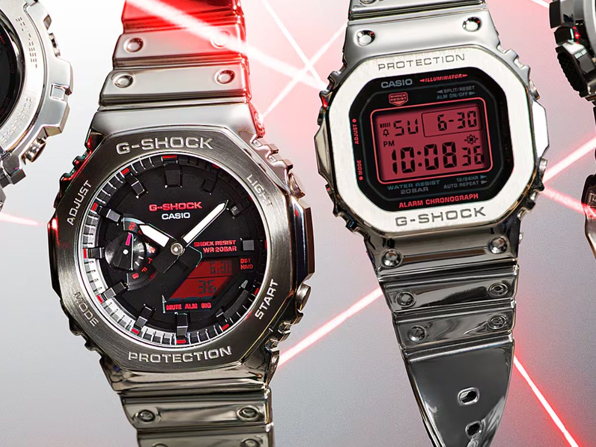 Nowe zegarki Casio G-Shock z metalową ramką i czerwonym wyświetlaczem trafią do większej liczby krajów