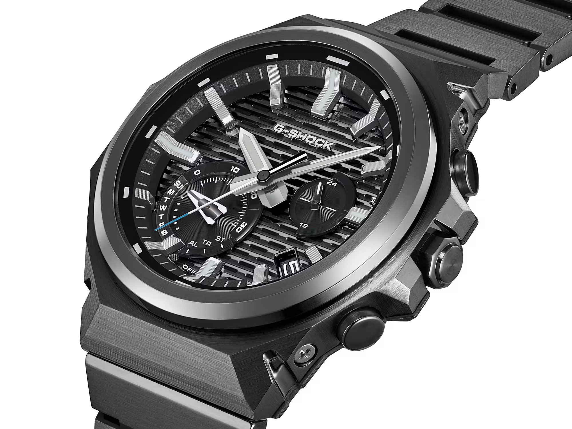 Nowe minimalistyczne zegarki Casio G-Steel z całkowicie czarną metalową obudową, Tough Solar i Bluetooth