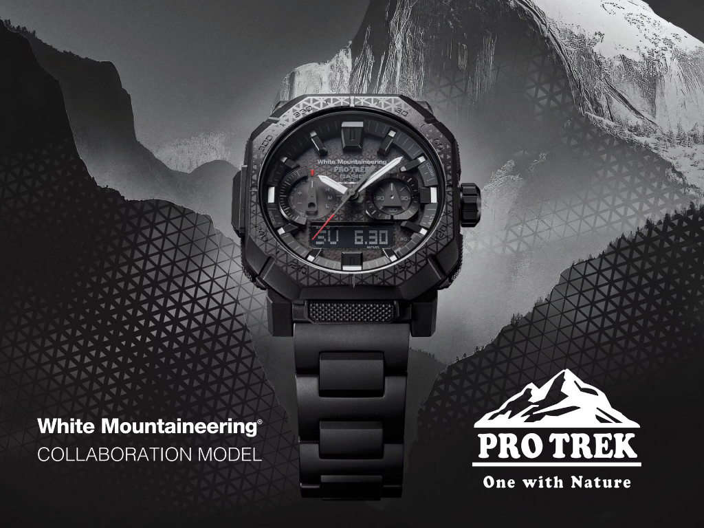 Nowy zegarek Casio Pro Trek premium collab z tytanowym paskiem, szafirowym szkiełkiem i Tough Solar