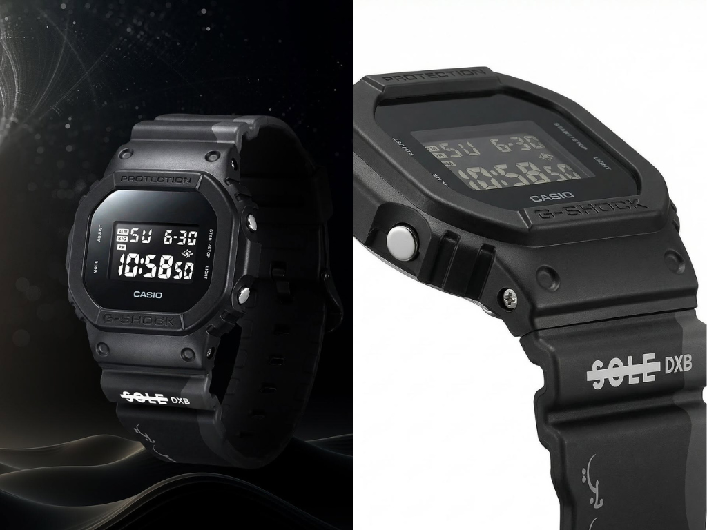 Nowy kolaboracyjny zegarek Casio G-Shock z matowo-czarnym wzorem inspirowanym pustynią ujawniony