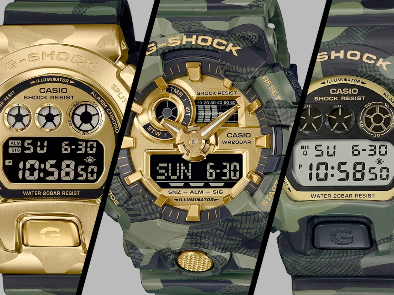 Casio: Pierwsze spojrzenie na cztery nowe zegarki G-Shock "Camo and Gold", które podobno pojawią się w czerwcu