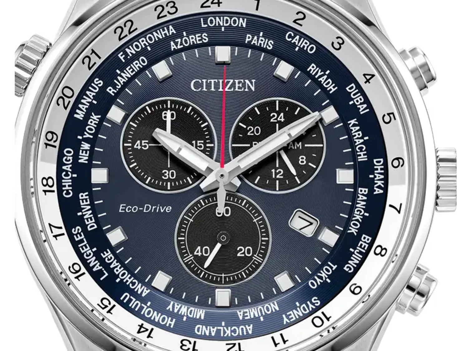 Firma Citizen wprowadza na kolejne rynki swój chronograf ze światowym czasem, wykonany ze stali nierdzewnej i wyposażony w technologię Eco-Drive
