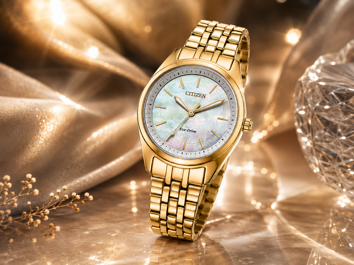 Firma Citizen wprowadza na rynek nowy zegarek Eco-Drive z tarczą z masy perłowej