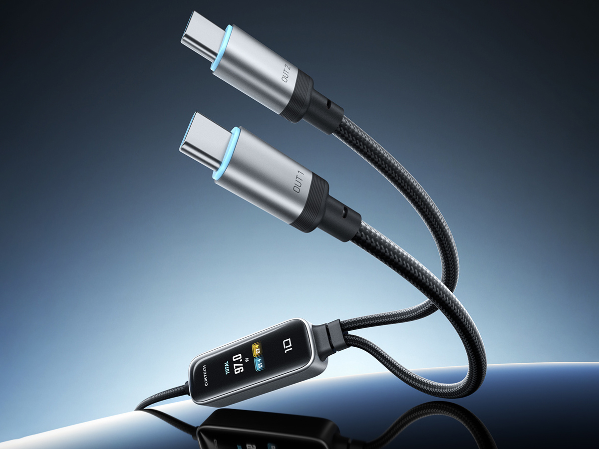 Na rynek trafia przystępny cenowo kabel Cuktech 140 W USB-C typu „2 w 1” z wbudowanym ekranem
