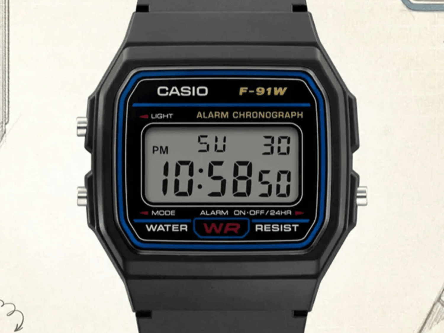 Zaprezentowano nowe, przystępne cenowo zegarki Casio F-91WF, które trafią do sprzedaży w sierpniu i będą wyposażone w nowy pasek