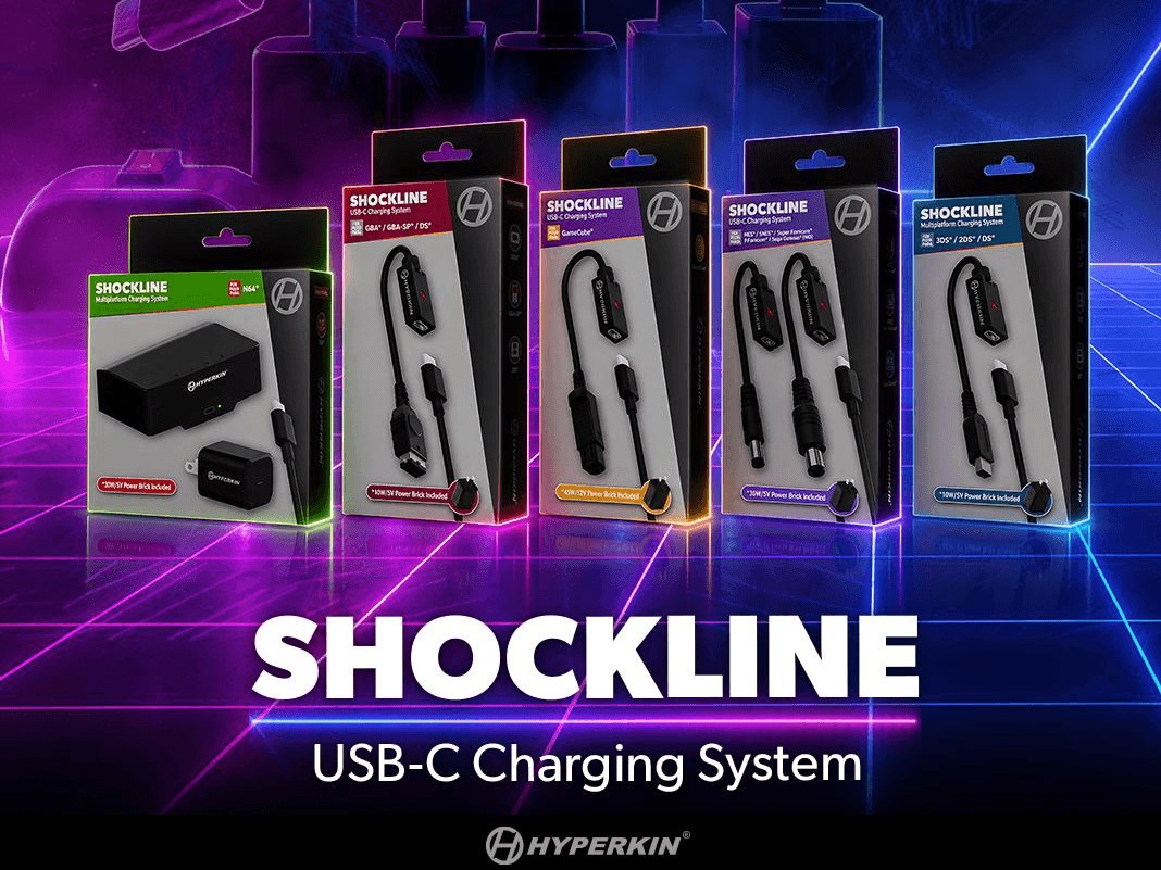 ShockLine firmy Hyperkin zastępuje zasilacze do konsol retro i urządzeń przenośnych zasilaczami USB-C