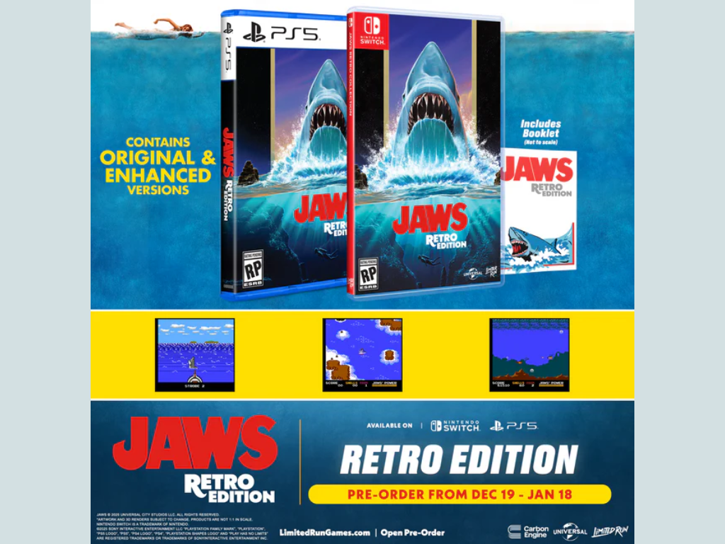 Limited Run Games wskrzesza klasykę NES dzięki Jaws: Retro Edition na PS5 i Switch