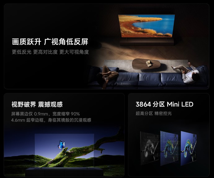 Ten duży telewizor mini-LED ma prawie 4000 stref przyciemniania (źródło obrazu: Xiaomi)