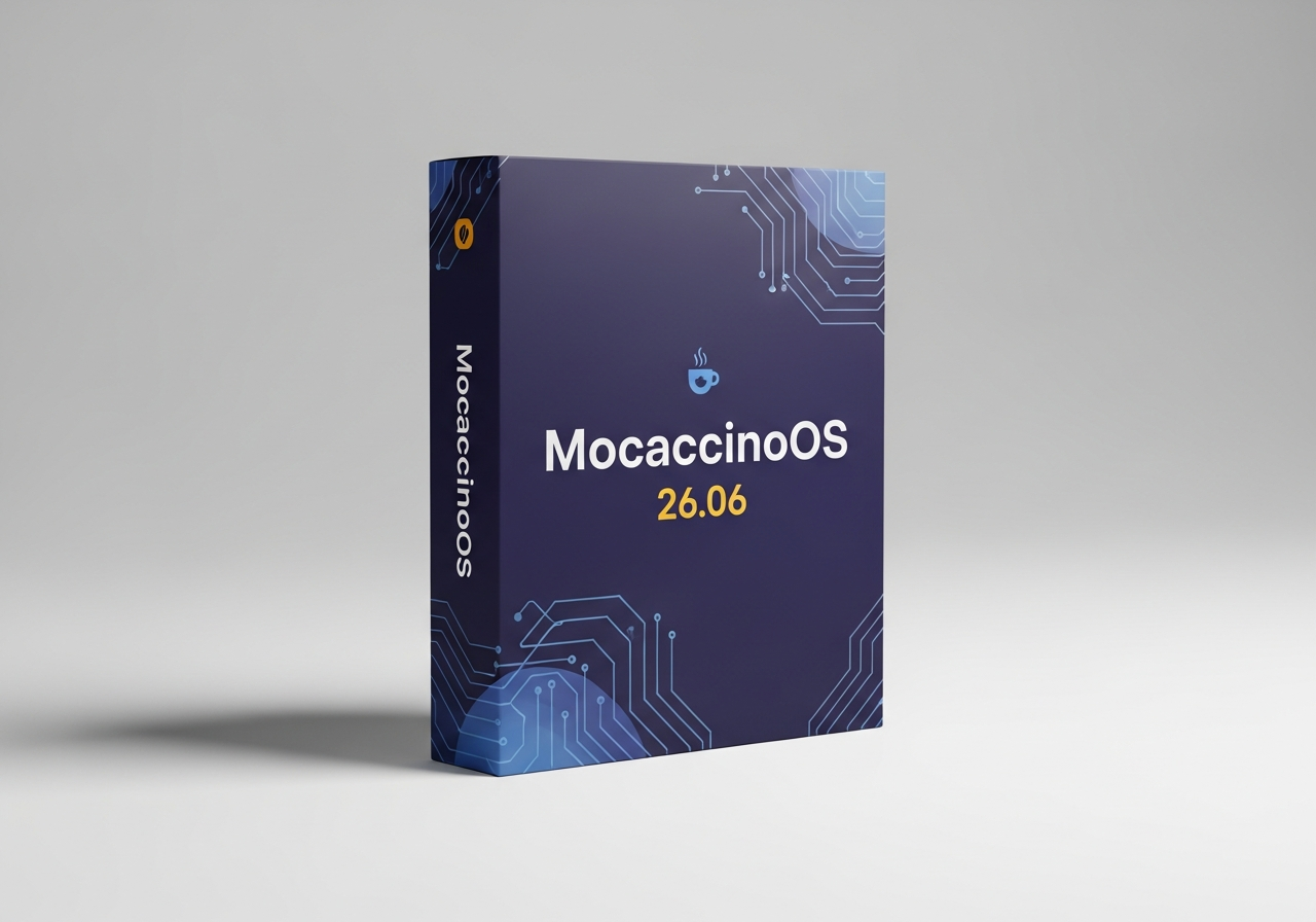 Minimalna dystrybucja MocaccinoOS 26.06 zawiera KDE 6.6.5, jądro 6.18.33, więcej