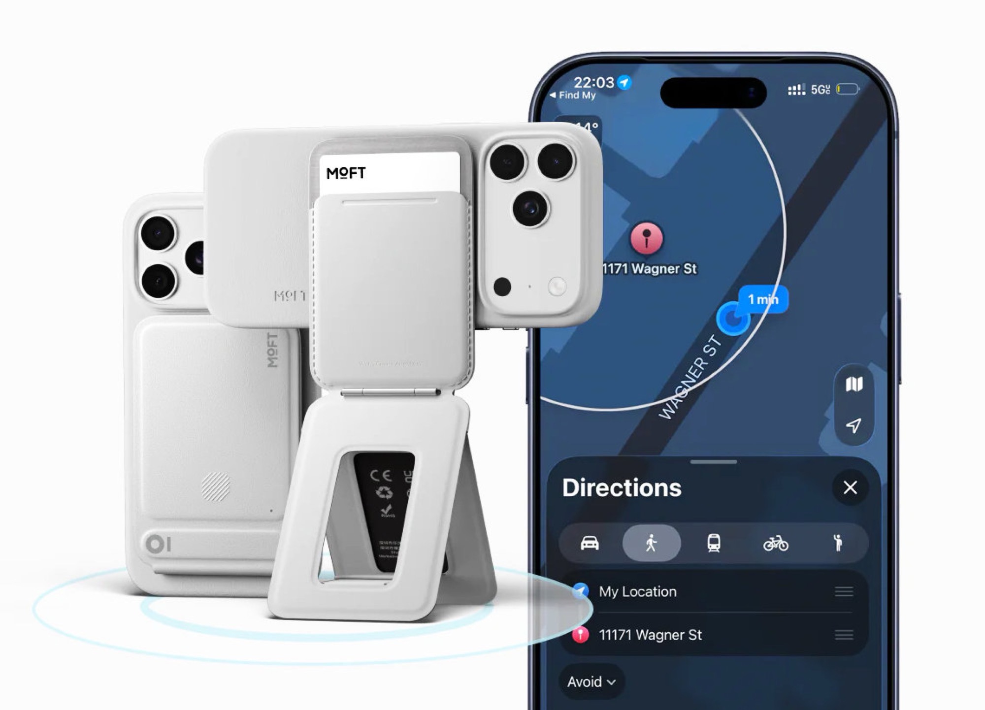 Portfel Moft MagSafe dodaje przycisk aparatu i statyw do iPhone'a Apple