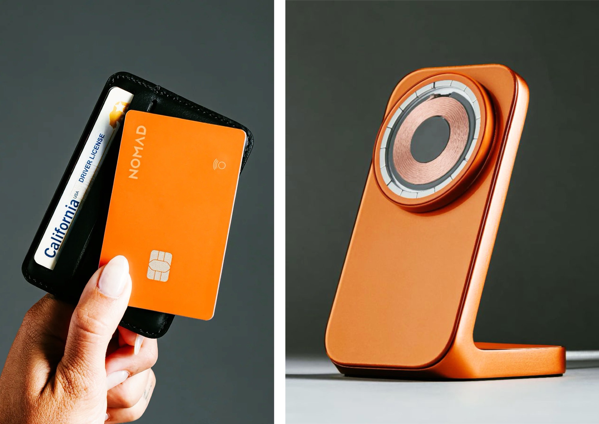 Nomad prezentuje AirTag w formacie karty i ładowarkę MagSafe w limitowanej edycji "Stellar Orange"