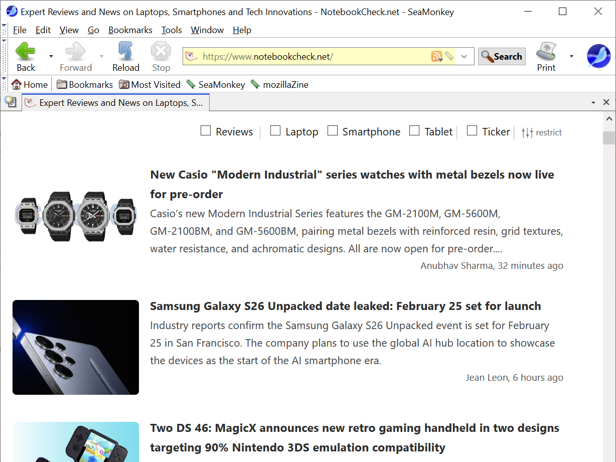 SeaMonkey 2.53.22 żegna się z 32-bitowymi systemami operacyjnymi, ale mimo to nie obejmuje Reddita