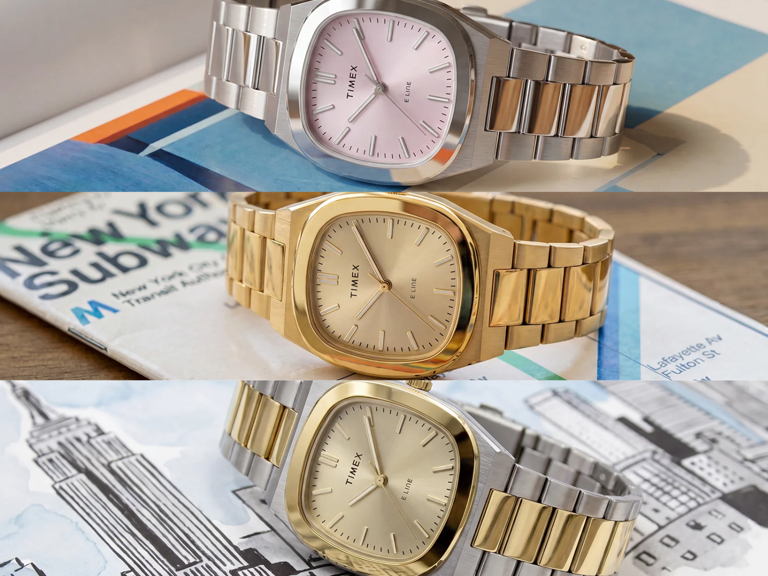 Firma Timex wprowadza na rynek 3 nowe, kompaktowe zegarki w minimalistycznym stylu z bransoletami ze stali nierdzewnej
