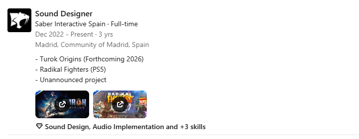 Zrzut ekranu przedstawiający potencjalną datę premiery Turok: Origins na LinkedIn. (Źródło obrazu: LinkedIn)