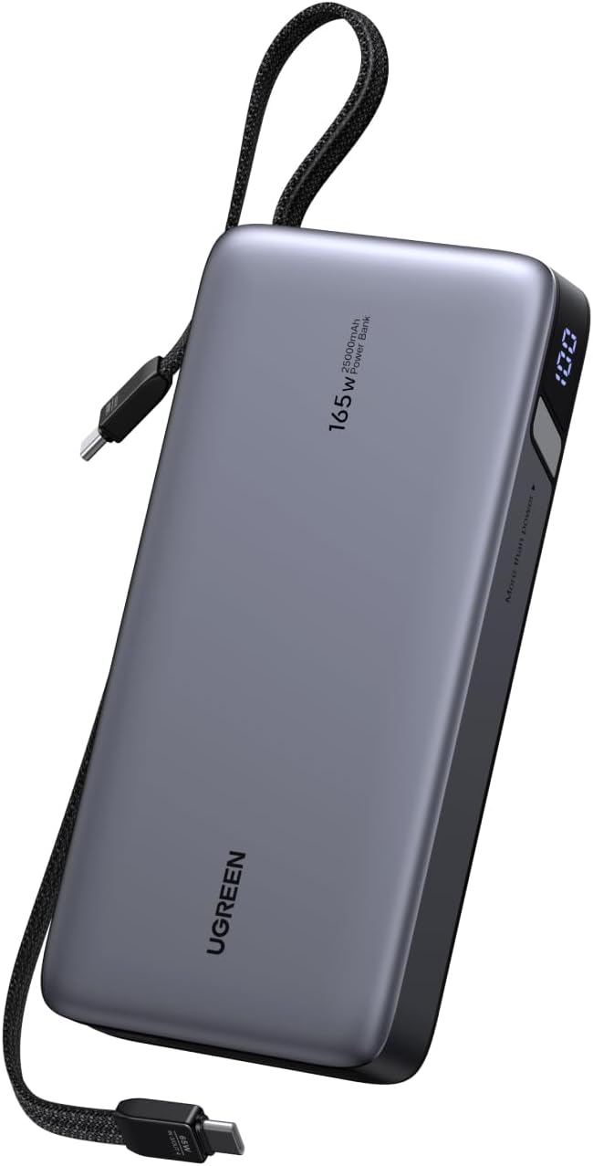 Power Bank Ugreen Nexode (140W + 65W, 2 zintegrowane kable USB-C). (Źródło zdjęcia: Ugreen)