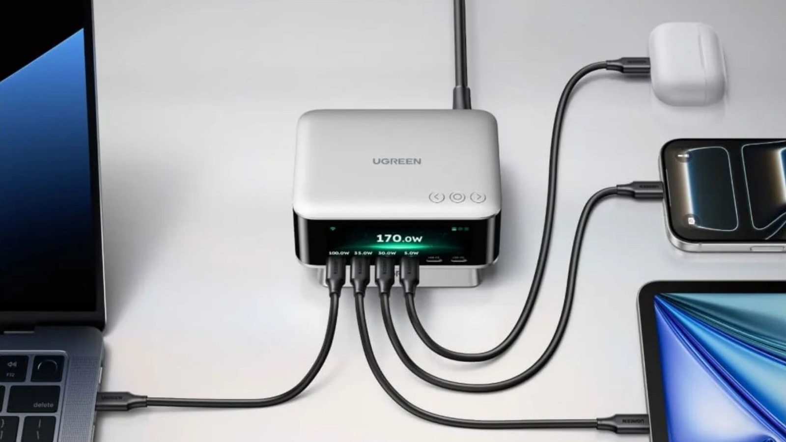 Firma Ugreen wprowadza na rynek ładowarkę Nexode Pro 300 W z inteligentnym wyświetlaczem