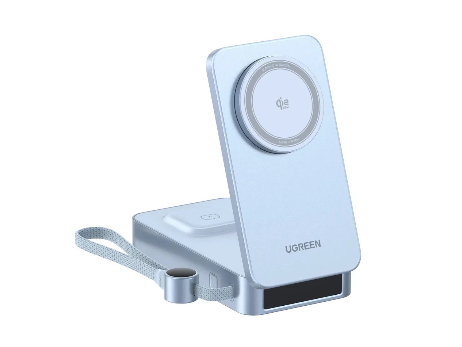 Ugreen MagFlow: Nowy składany power bank 25W Qi2.2 z ładowarką AirPods i wbudowanym kablem 100W w drodze