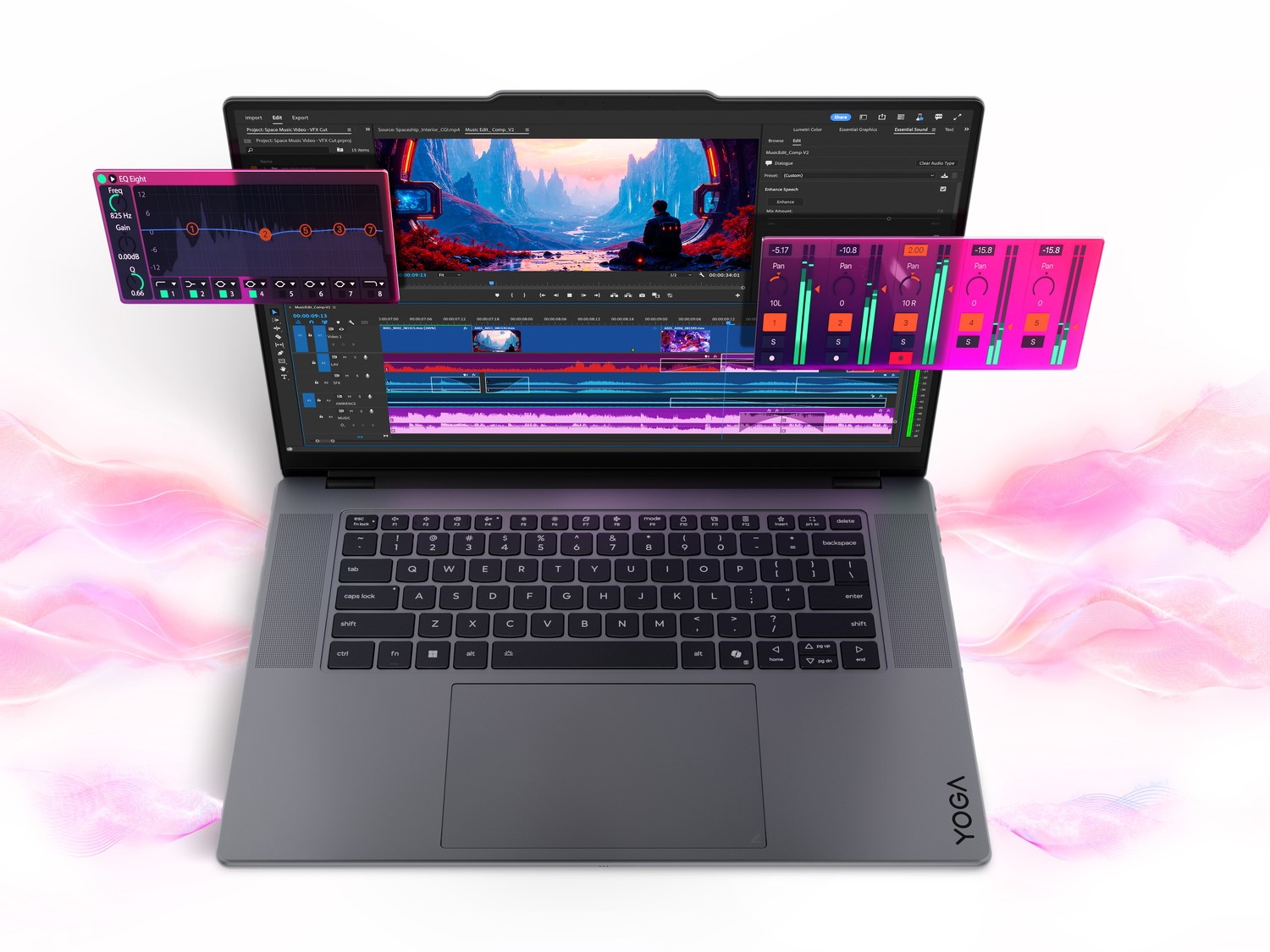 Lenovo Yoga Pro 9i Aura Edition 2026 imponuje bardzo niskim poziomem hałasu w trybie "Quiet"