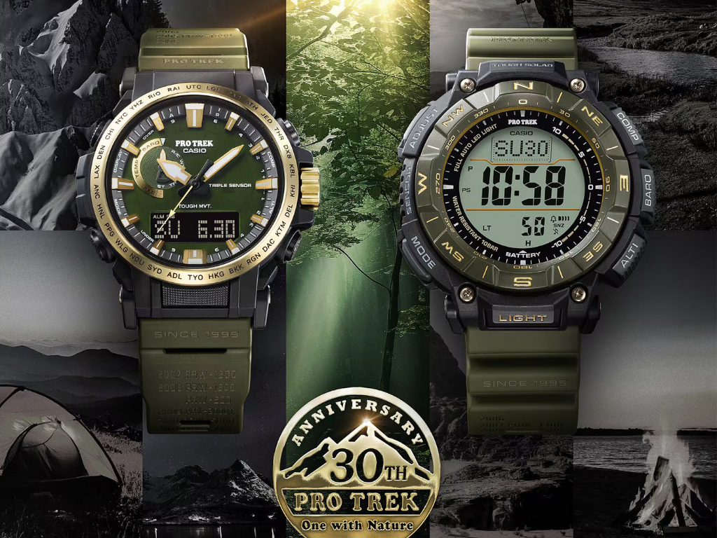 Nowe zegarki Casio Pro Trek na 30. rocznicę ze złotymi akcentami zaprezentowane