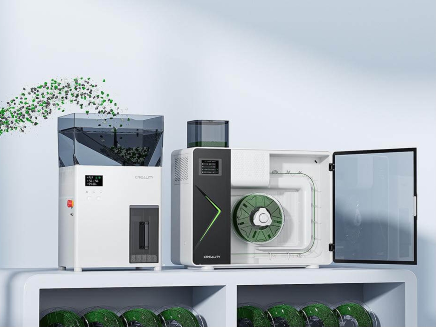 Creality Filament Maker M1/Shredder R1: Rozwiązanie stacjonarne do recyklingu odpadów z druku 3D