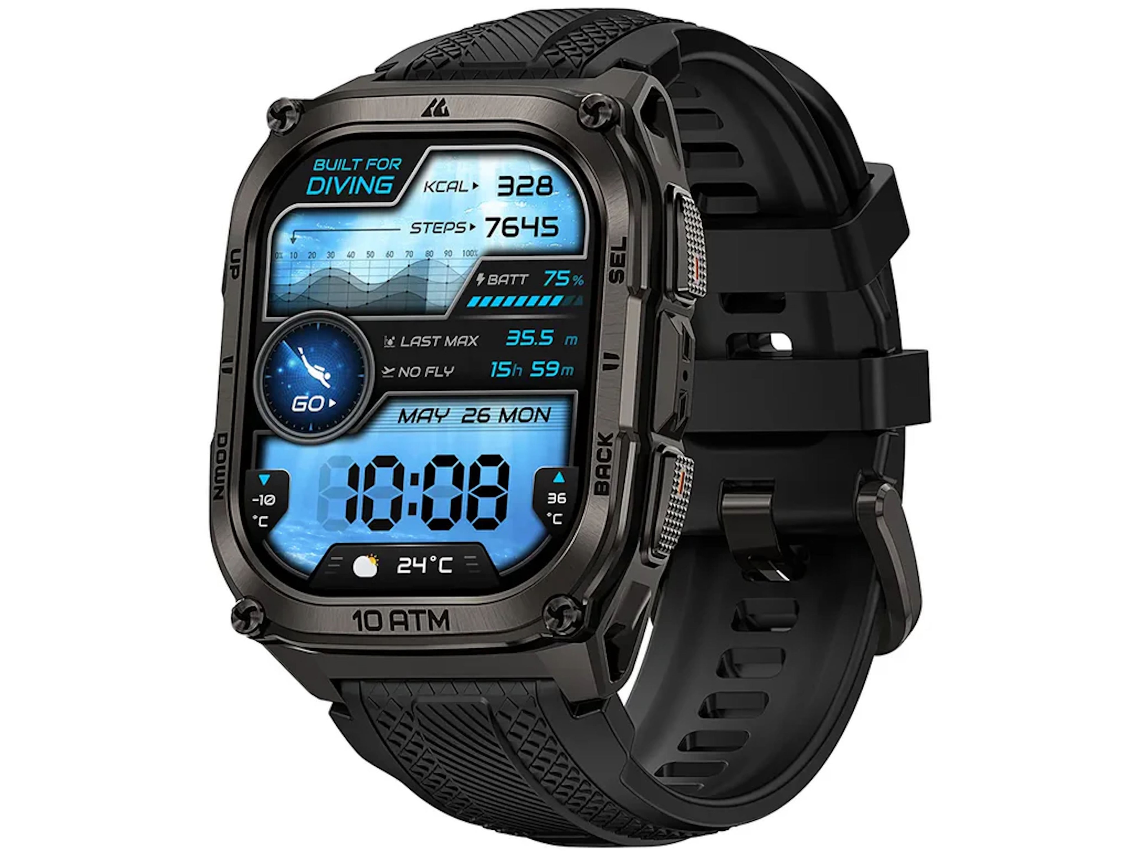 Tank M4: Smartwatch jako przystępny cenowo rywal Garmin Fenix z mapami, nawigacją i funkcjami nurkowania