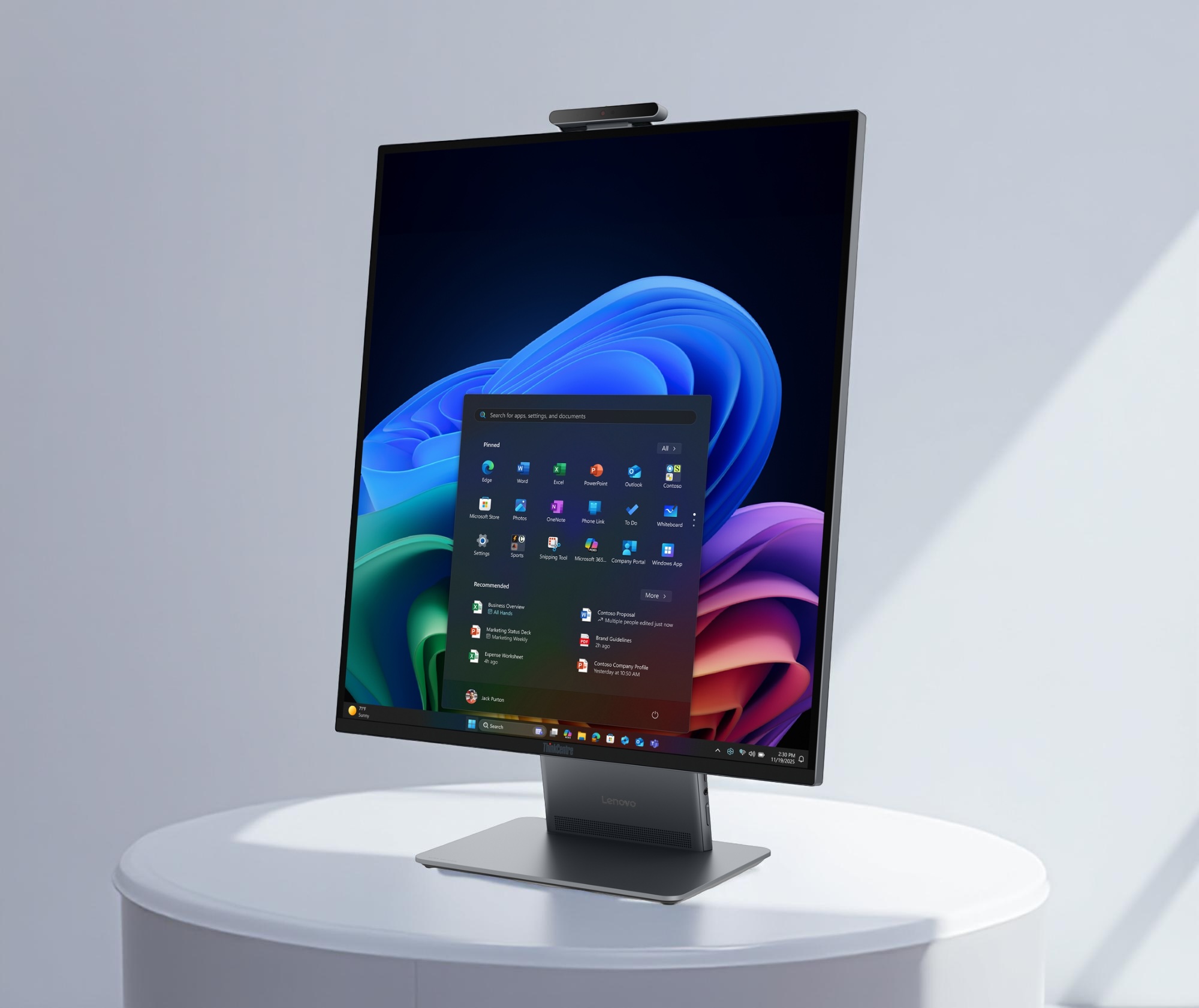 ThinkCentre X AIO Aura Edition to urządzenie wielofunkcyjne o nietypowym kształcie i wydajnych procesorach Intel Panther Lake