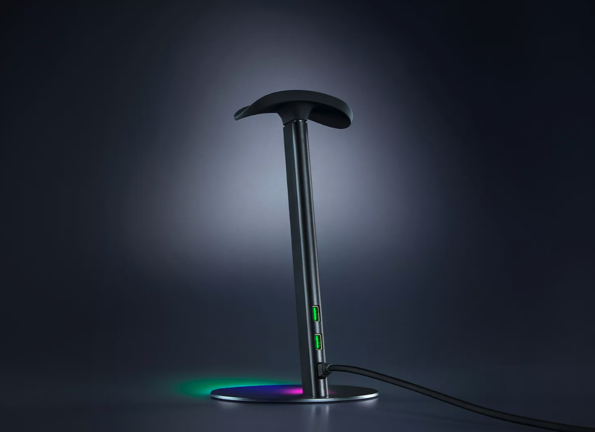 Firma Razer zaprezentowała nową podstawkę pod słuchawki z czujnikiem nacisku i 12-strefowym podświetleniem RGB
