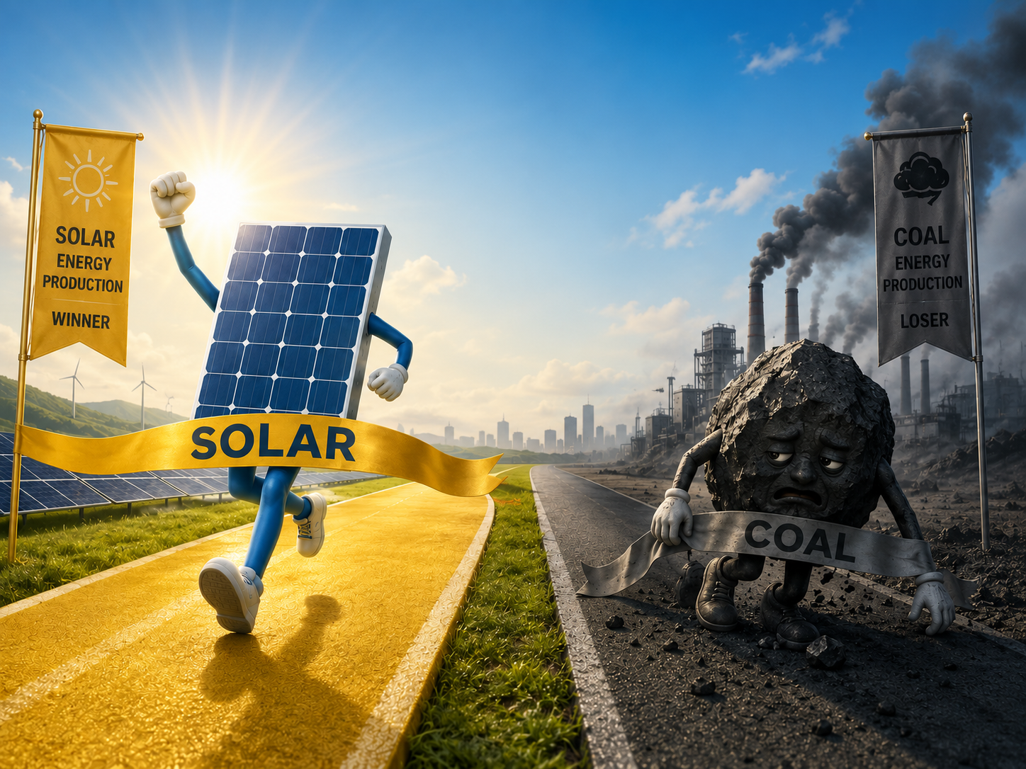 Po raz pierwszy w Stanach Zjednoczonych energia słoneczna wyprzedziła węgiel