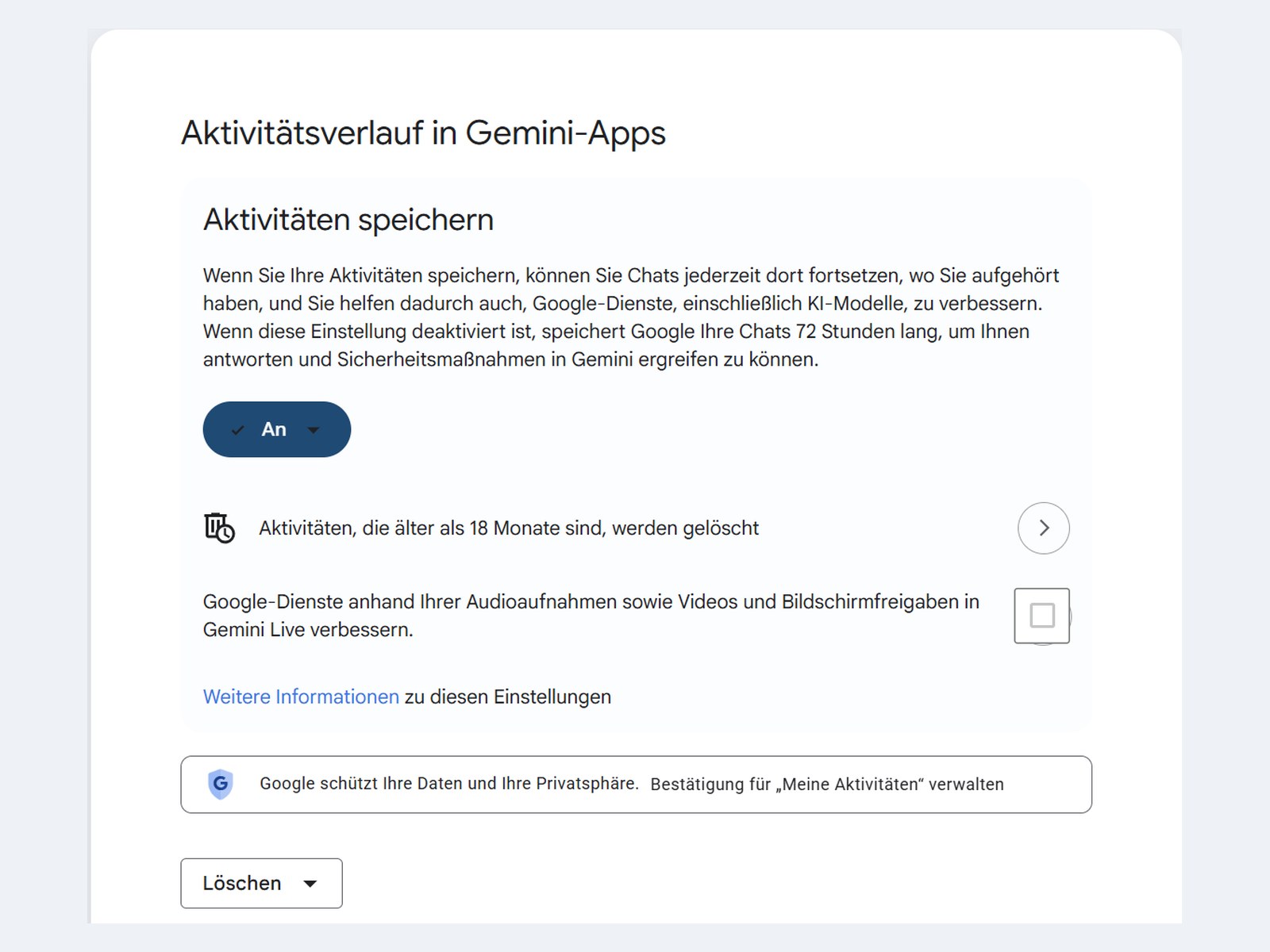 Google Gemini przechowuje zweryfikowane rozmowy przez trzy lata
